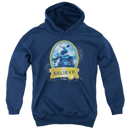 Clearance - Kids Polar Express TRUE BELIEVER Hoodie - Navy Blue
