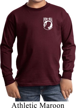 Kids Pow Mia Pocket Print Youth Long Sleeve