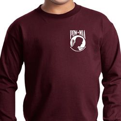 Kids Pow Mia Pocket Print Youth Long Sleeve