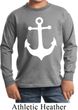 Kids Sailing Shirt White Anchor Long Sleeve Tee T-Shirt