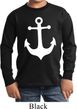 Kids Sailing Shirt White Anchor Long Sleeve Tee T-Shirt