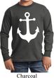 Kids Sailing Shirt White Anchor Long Sleeve Tee T-Shirt