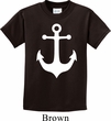 Kids Sailing Shirt White Anchor Tee T-Shirt