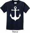 Kids Sailing Shirt White Anchor Tee T-Shirt