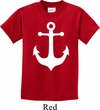 Kids Sailing Shirt White Anchor Tee T-Shirt