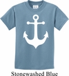 Kids Sailing Shirt White Anchor Tee T-Shirt