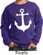 Kids Sailing Sweatshirt White Anchor Sweat Shirt