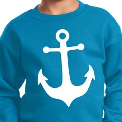 Kids Sailing Sweatshirt White Anchor Sweat Shirt
