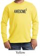 Kids Shirt Awesome Cubed Long Sleeve Tee T-Shirt