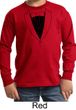 Kids Shirt Basic Black Tuxedo Long Sleeve Tee T-Shirt