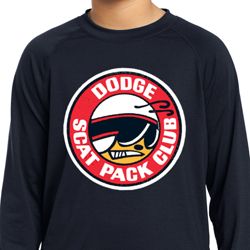 Kids Shirt Dodge Scat Pack Club Dry Wicking Long Sleeve Tee T-Shirt