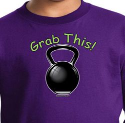 Kids Shirt Grab This Kettle Bell Long Sleeve Tee T-Shirt