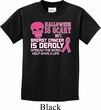 Kids Shirt Halloween Scary Breast Cancer Deadly Tee T-Shirt