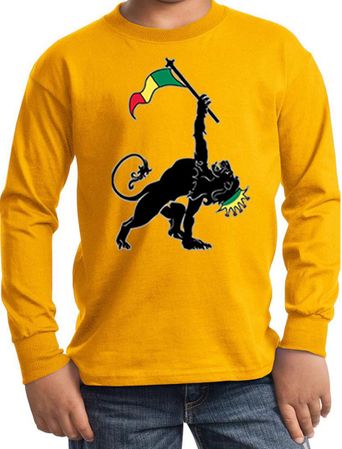 Kids Shirt Rasta Triangle Long Sleeve Tee T-Shirt