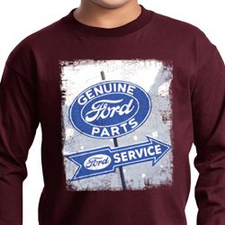 Kids Shirt Vintage Sign Genuine Ford Parts Long Sleeve Tee T-Shirt