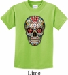 Kids Skull Shirt Sugar Skull with Roses Tee T-Shirt