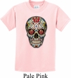 Kids Skull Shirt Sugar Skull with Roses Tee T-Shirt
