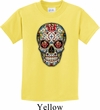 Kids Skull Shirt Sugar Skull with Roses Tee T-Shirt