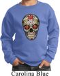 Kids Skull Sweatshirt Sugar Skull with Roses Sweat Shirt