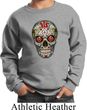 Kids Skull Sweatshirt Sugar Skull with Roses Sweat Shirt