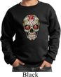 Kids Skull Sweatshirt Sugar Skull with Roses Sweat Shirt