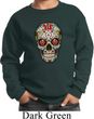 Kids Skull Sweatshirt Sugar Skull with Roses Sweat Shirt