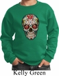 Kids Skull Sweatshirt Sugar Skull with Roses Sweat Shirt