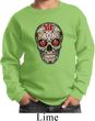 Kids Skull Sweatshirt Sugar Skull with Roses Sweat Shirt