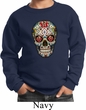 Kids Skull Sweatshirt Sugar Skull with Roses Sweat Shirt