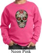 Kids Skull Sweatshirt Sugar Skull with Roses Sweat Shirt