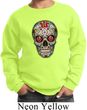 Kids Skull Sweatshirt Sugar Skull with Roses Sweat Shirt