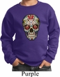 Kids Skull Sweatshirt Sugar Skull with Roses Sweat Shirt