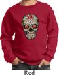 Kids Skull Sweatshirt Sugar Skull with Roses Sweat Shirt