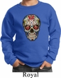 Kids Skull Sweatshirt Sugar Skull with Roses Sweat Shirt