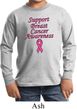 Kids Support Breast Cancer Awareness Youth Long Sleeve