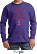 Kids Support Breast Cancer Awareness Youth Long Sleeve