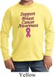 Kids Support Breast Cancer Awareness Youth Long Sleeve