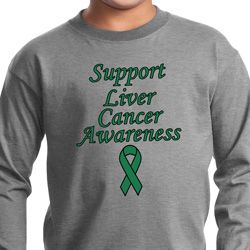 Kids Support Liver Cancer Awareness Youth Long Sleeve
