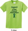 Kids Support Liver Cancer Awareness Youth T-shirt