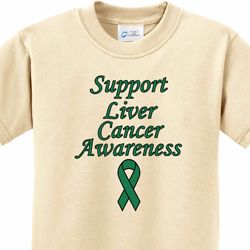 Kids Support Liver Cancer Awareness Youth T-shirt