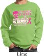 Kids Sweatshirt Halloween Scary Breast Cancer Deadly Sweat Shirt