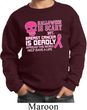 Kids Sweatshirt Halloween Scary Breast Cancer Deadly Sweat Shirt