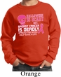Kids Sweatshirt Halloween Scary Breast Cancer Deadly Sweat Shirt