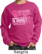 Kids Sweatshirt Halloween Scary Breast Cancer Deadly Sweat Shirt