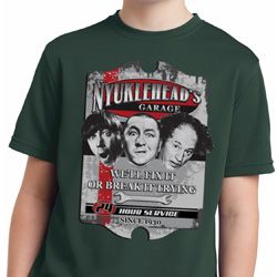 Kids Three Stooges Shirt Nyukleheads Garage Moisture Wicking T-Shirt