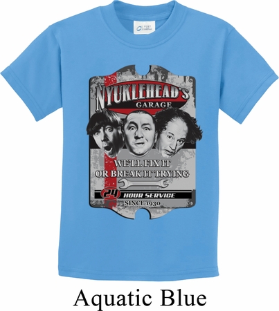 Kids Three Stooges Shirt Nyukleheads Garage Tee T-Shirt