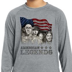 Kids Three Stooges Shirt Rushmorons Dry Wicking Long Sleeve T-Shirt