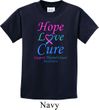 Kids Thyroid Cancer Hope Love Cure Youth T-shirt