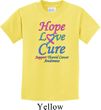 Kids Thyroid Cancer Hope Love Cure Youth T-shirt