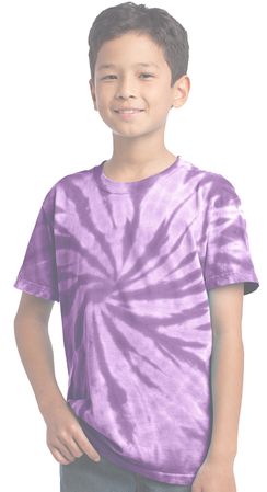 Clearance - Kids Swirl Tie Dye Youth T-shirt - Purple
